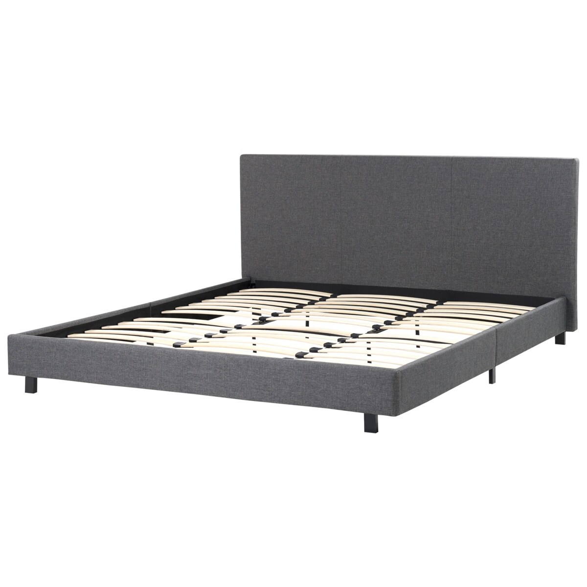 Łóżko tapicerowane 180 x 200 cm szare ALBI