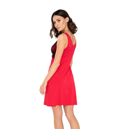 Koszulka Valerie Czerwono-Czarna Czerwono-Czarny, M