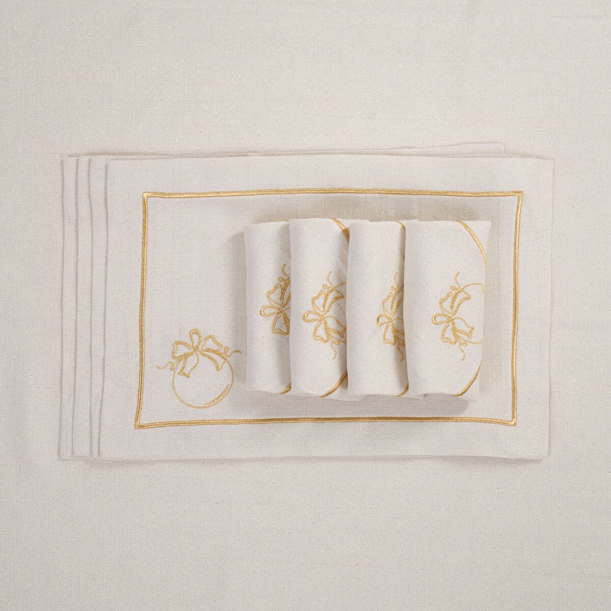 Podkładki Christmas Bauble Goldenline - 4 sztuki