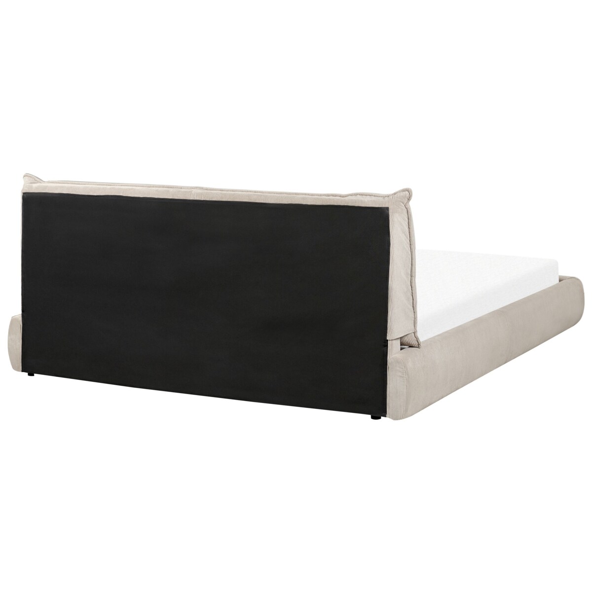 Łóżko sztruksowe 180 x 200 cm beżowoszare VINAY