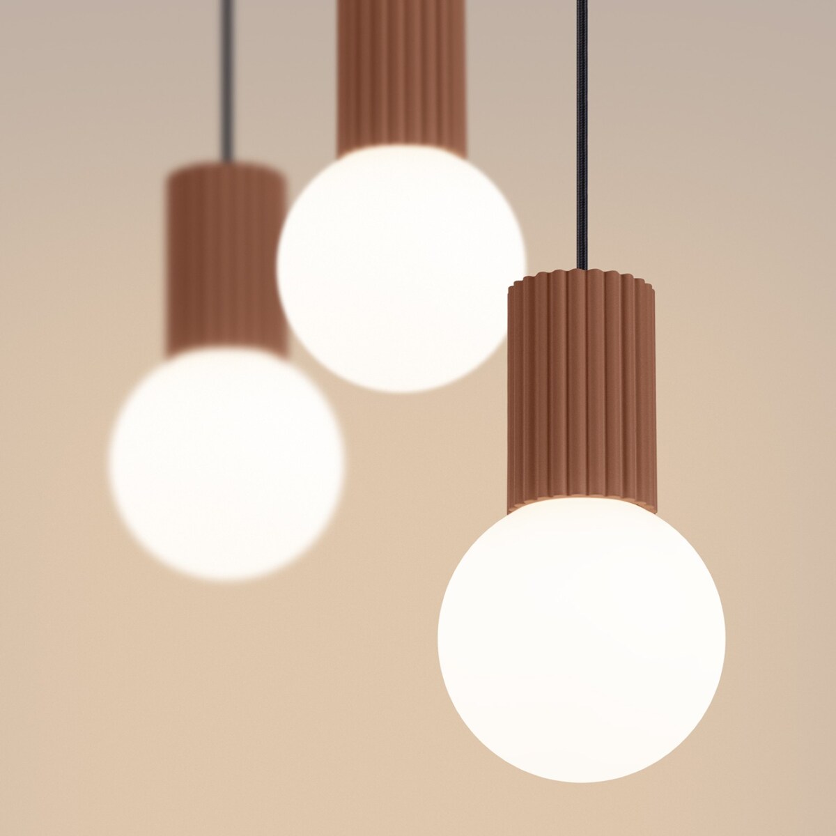 Lampa wisząca HALO 3L mocca
