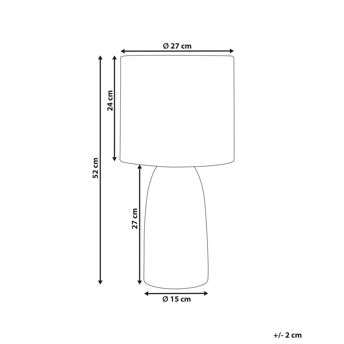 Lampa stołowa BELIHUL Ceramika Złamana biel
