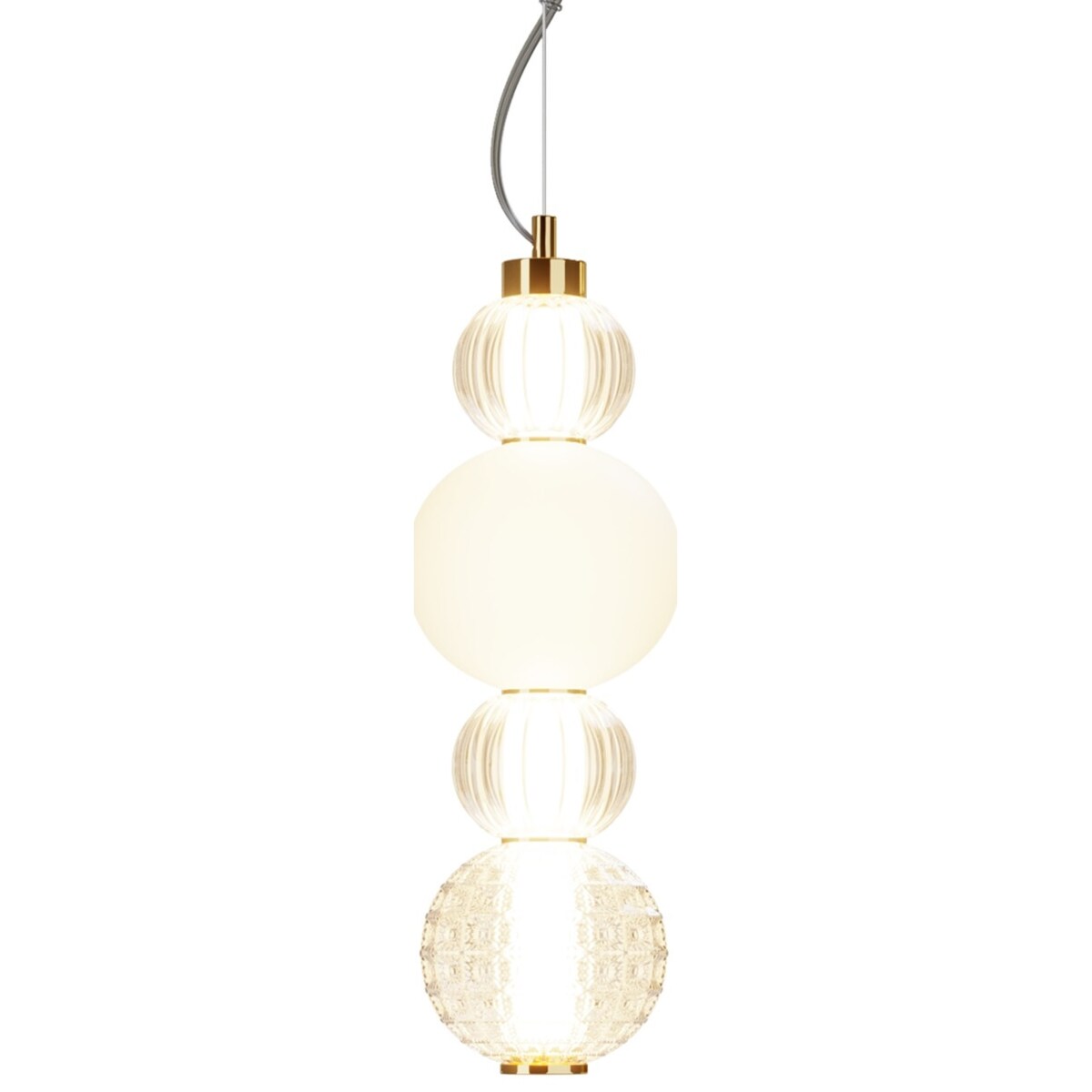 Lampa wisząca Collar P069PL-L17G3K LED 17W balls przeźroczysta