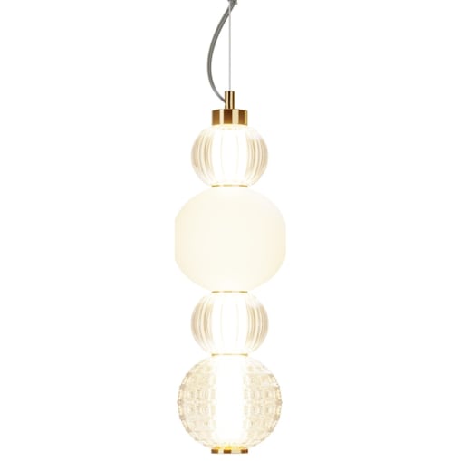 Lampa wisząca Collar P069PL-L17G3K LED 17W balls przeźroczysta