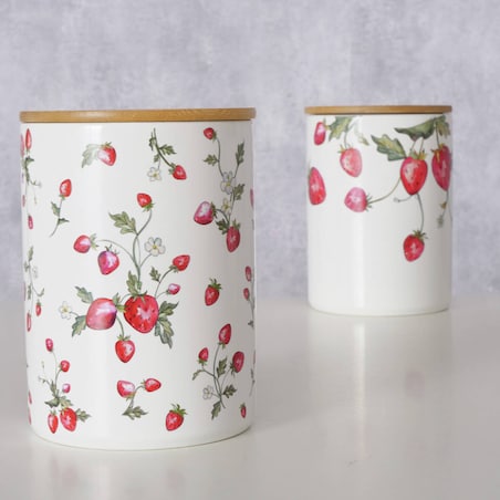 Pojemnik kuchenny ceramiczny w poziomki EMILY