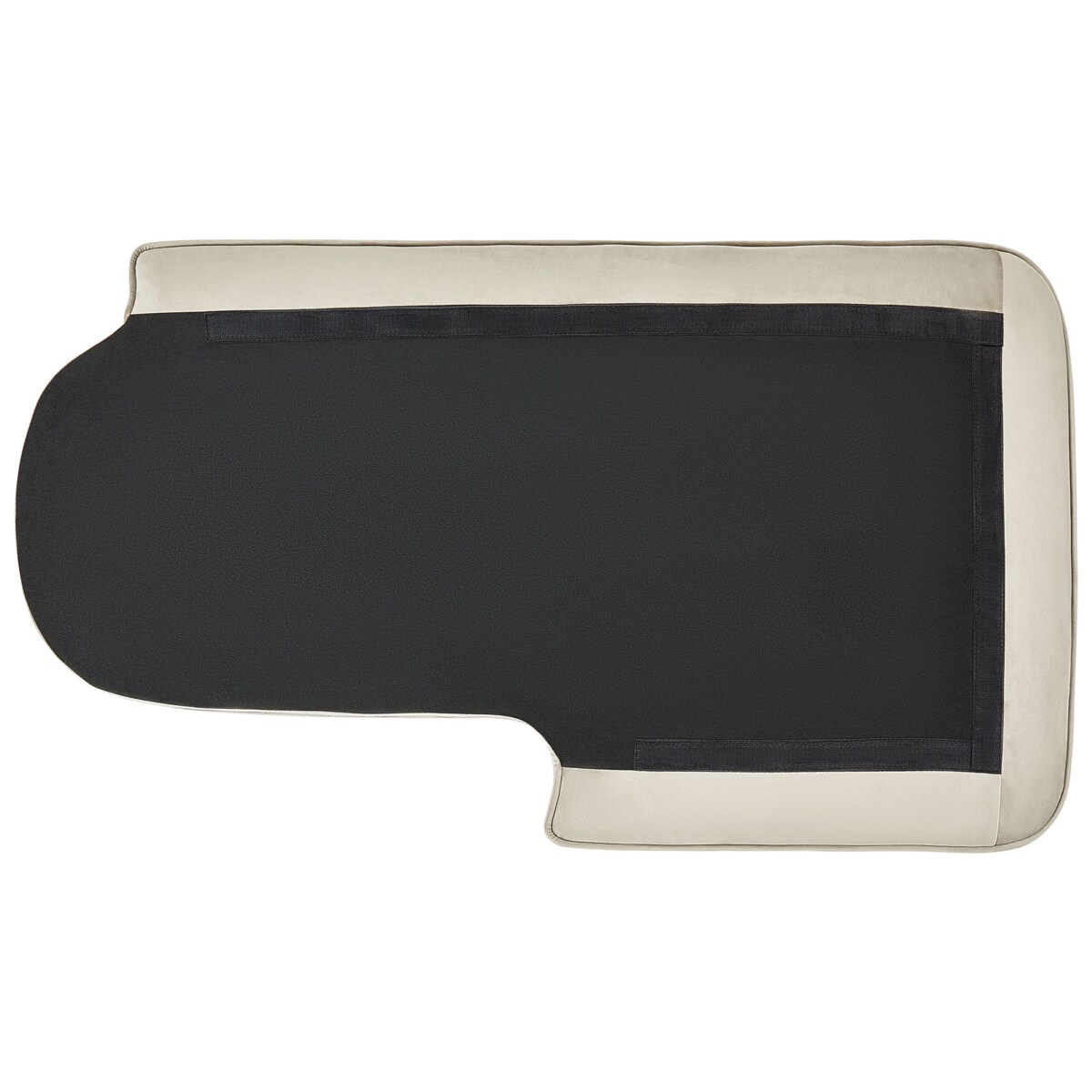 Szezlong welurowy lewostronny beżowy ALLIER