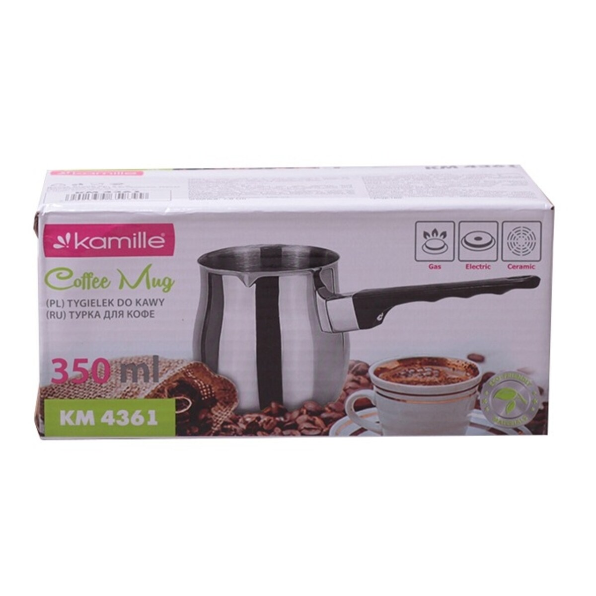 Stalowy tygielek do kawy po turecku 350ml KAMILLE