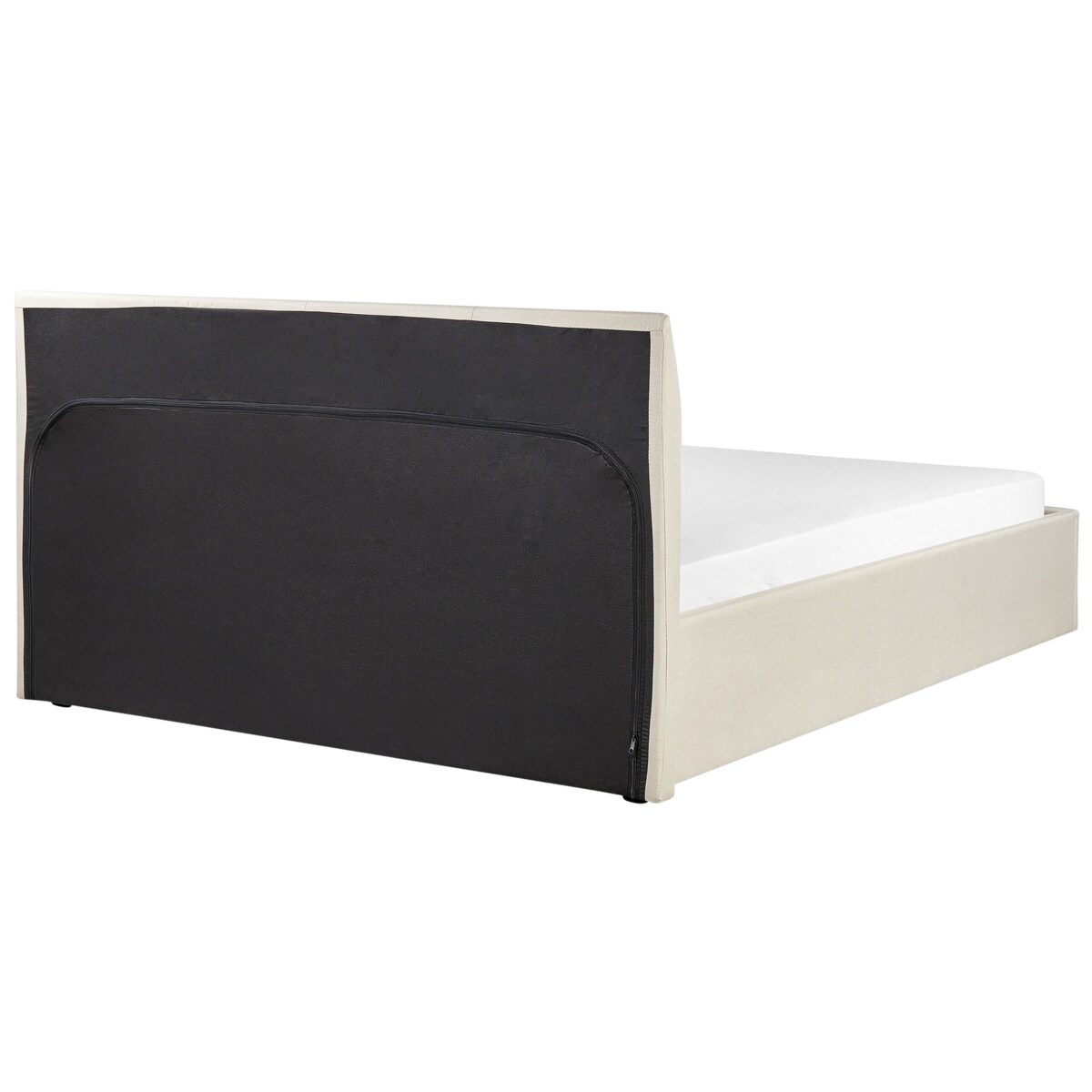 Łóżko z pojemnikiem ORBEY 140 x 200 cm Jasnobeżowy