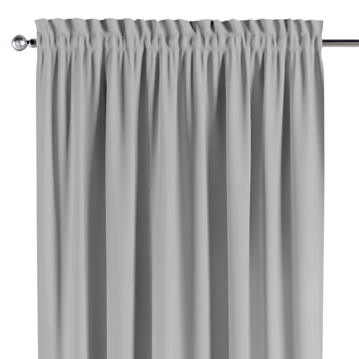 Zasłona na kanale z grzywką 1 szt. 130x245 srebrny