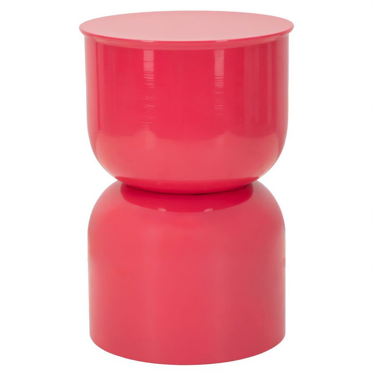 Stolik pomocniczy OYI, metalowy, fuksja, Ø 31x46 cm