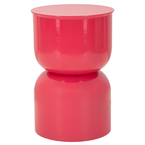 Stolik pomocniczy OYI, metalowy, fuksja, Ø 31x46 cm