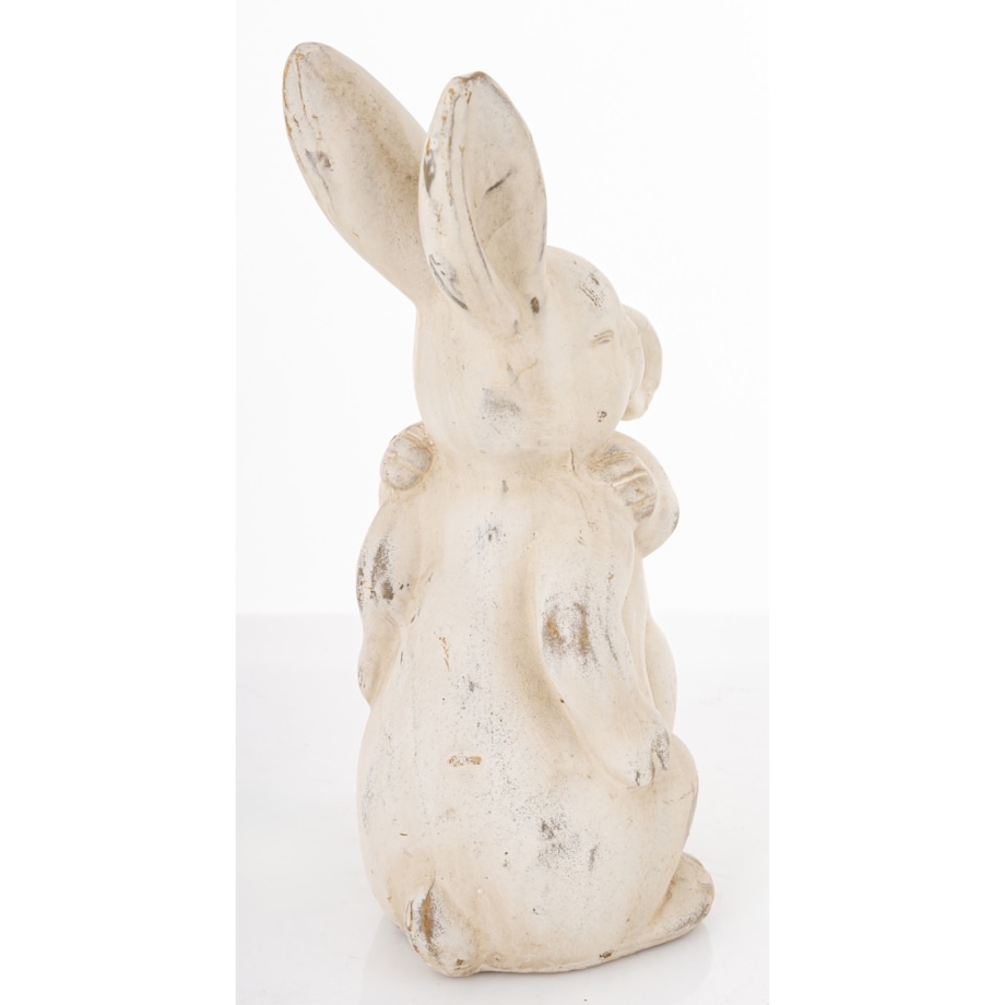 Dekoracja - beżowe króliki 19,5x15x8 cm ALBIA-2 z synkiem, small