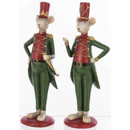 Dekoracja - para myszek we frakach i cylindrach 21x7,5x6 cm TOPI