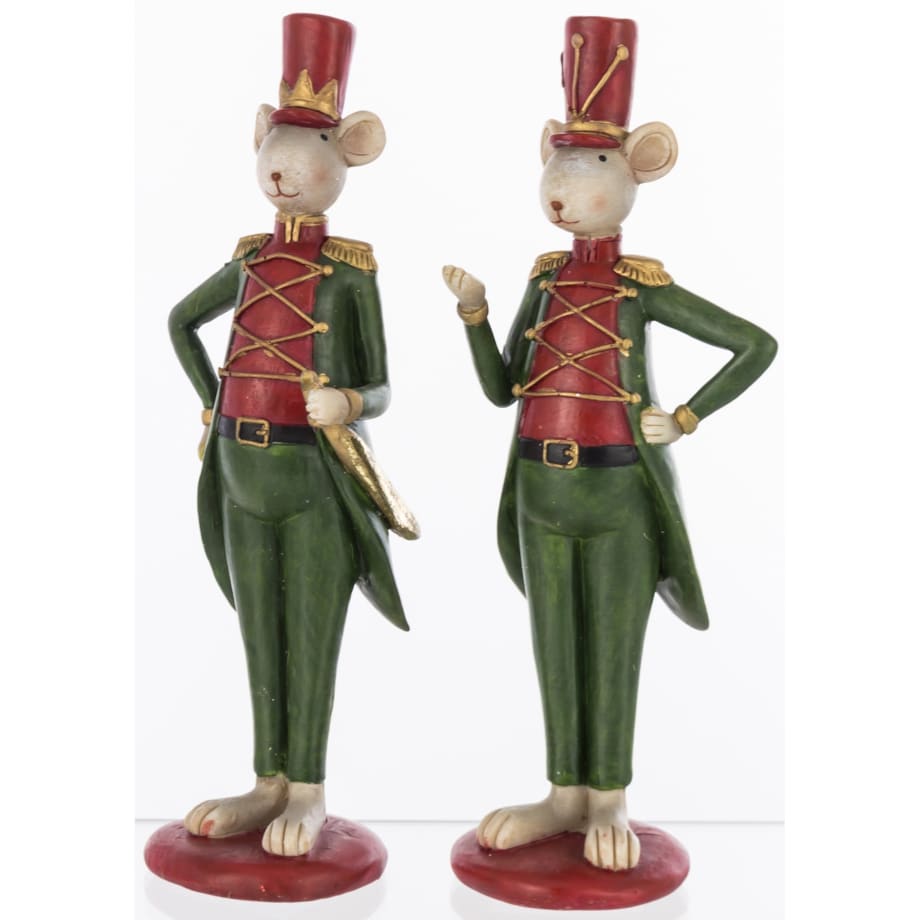 Dekoracja - para myszek we frakach i cylindrach 21x7,5x6 cm TOPI