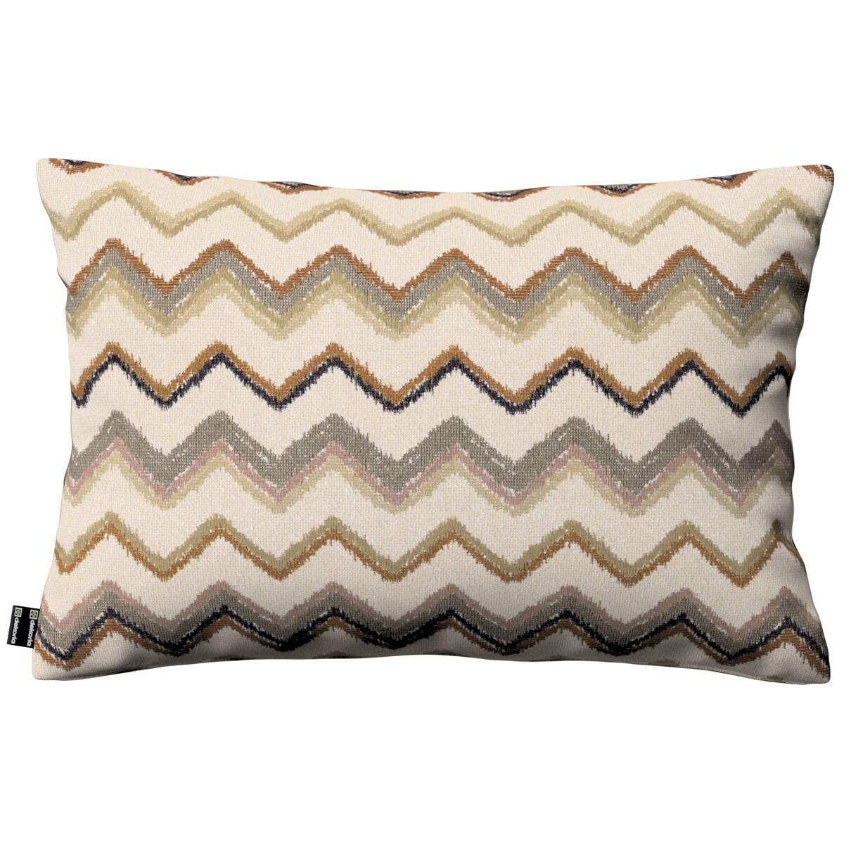 Poszewka Kinga na poduszkę prostokątną 60x40 beżowo-oliwkowy