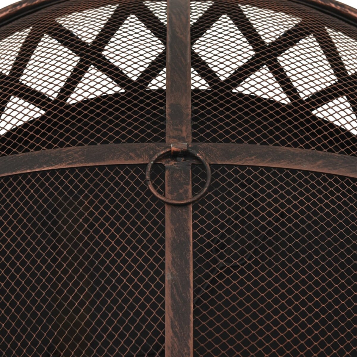 vidaXL Rustykalne palenisko z pogrzebaczem, 76 cm, XXL, stal