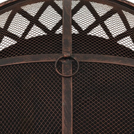 vidaXL Rustykalne palenisko z pogrzebaczem, 76 cm, XXL, stal