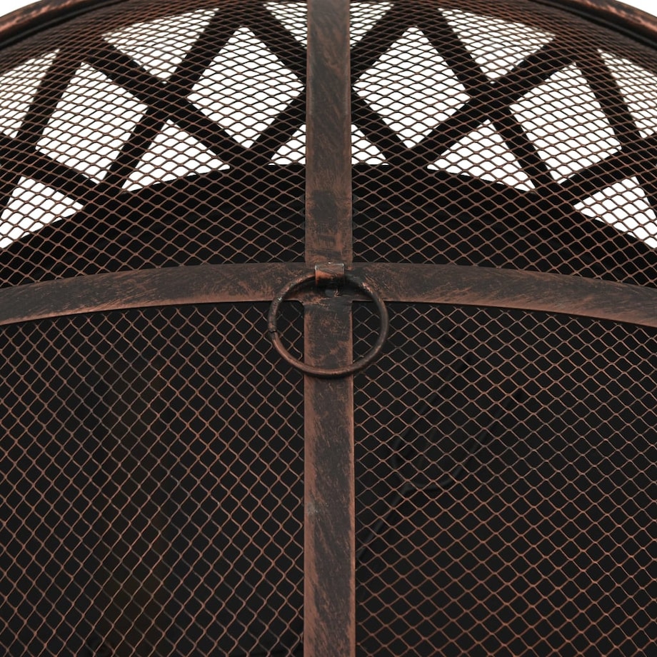 vidaXL Rustykalne palenisko z pogrzebaczem, 76 cm, XXL, stal