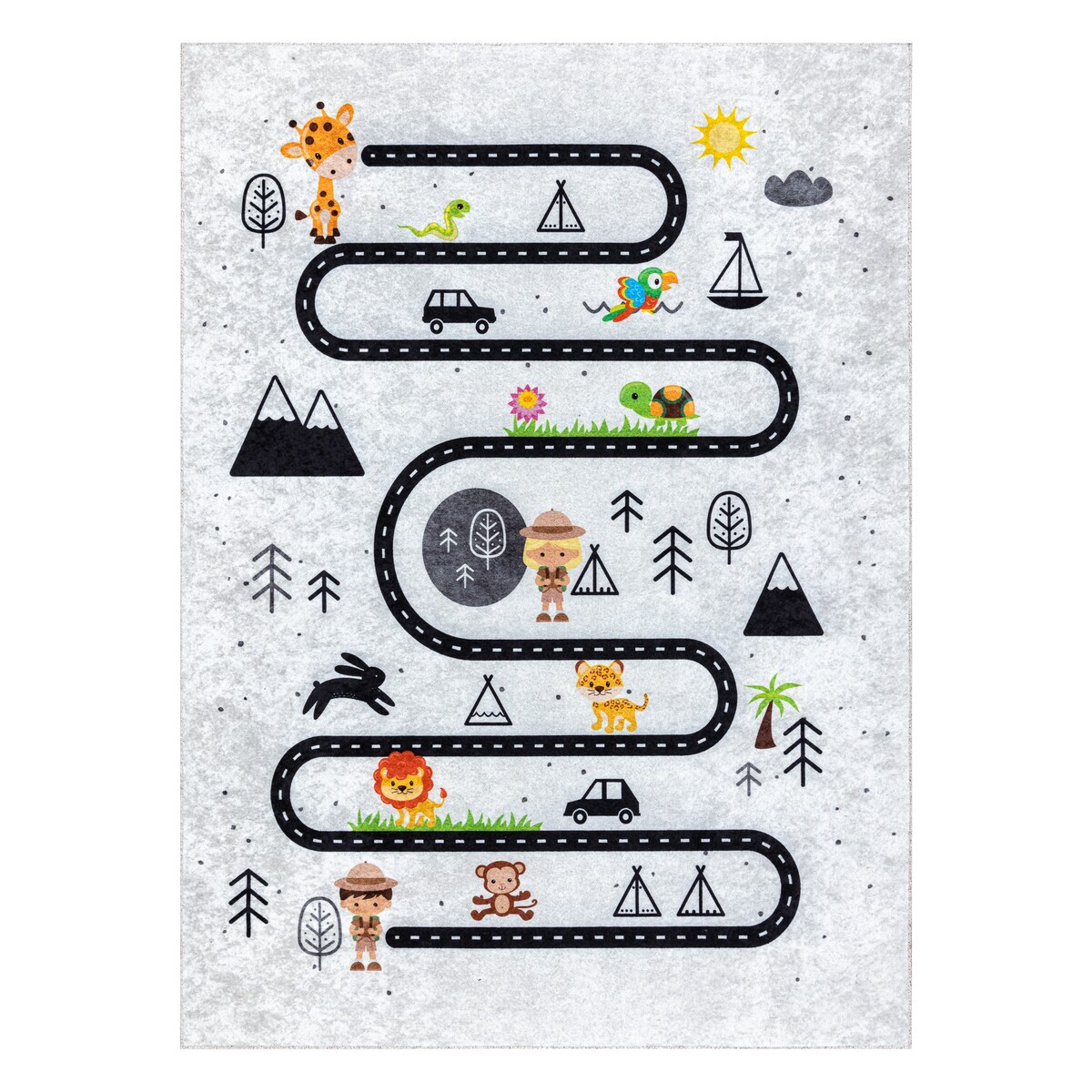 Dywan do prania JUNIOR 51490.802 Zwierzęta, 80x150 cm