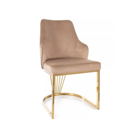 Krzesło tapicerowane ALURE VELVET beżowe