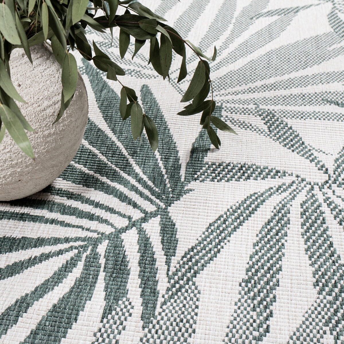 Funkcjonalny dywan na zewnątrz i do wnętrz, dwustronny DUO 57710 Zielony 160x230