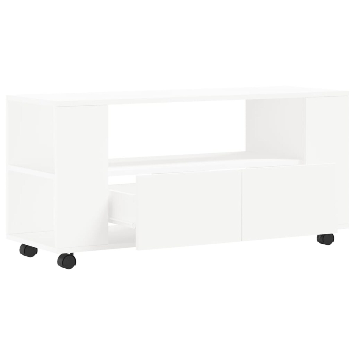 vidaXL Szafka pod TV, biała, 102x34,5x43 cm, materiał drewnopochodny