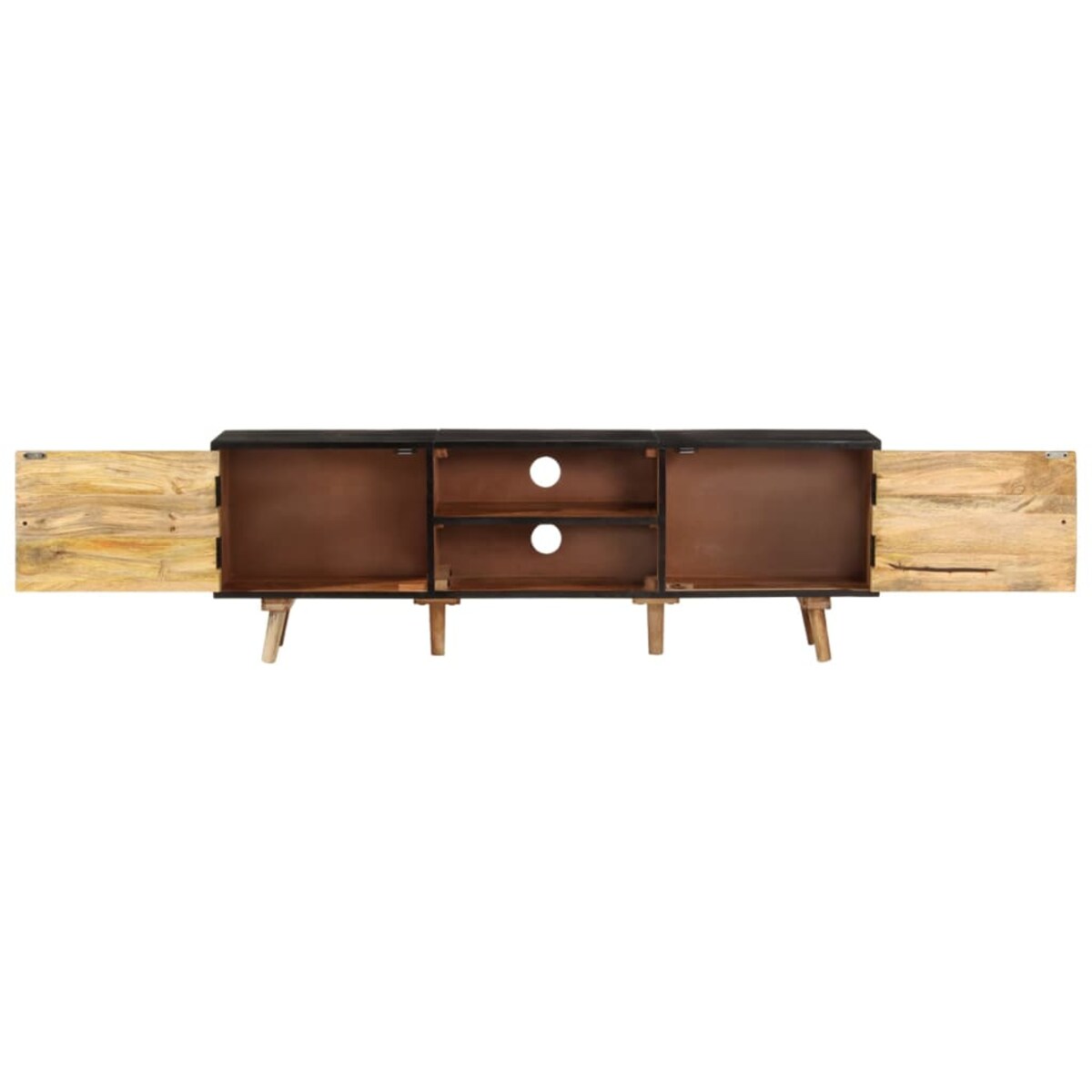 vidaXL Szafka pod TV, 140x30x46 cm, surowe drewno mango i akacjowe