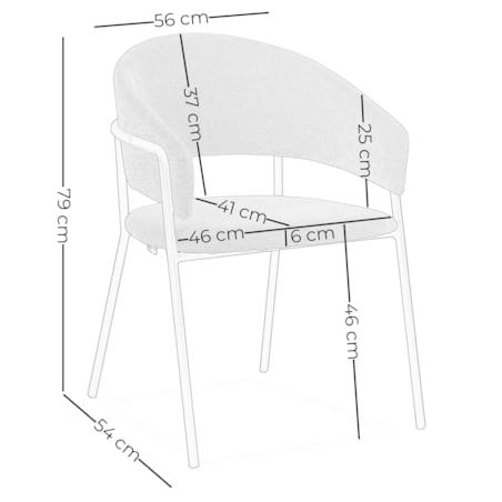 Krzesło tapicerowane glamour szenilowe OVO szare