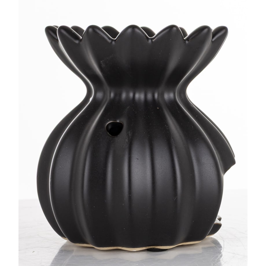 Kominek zapachowy ceramiczny 12x9x7 cm LAMPADINA czarna