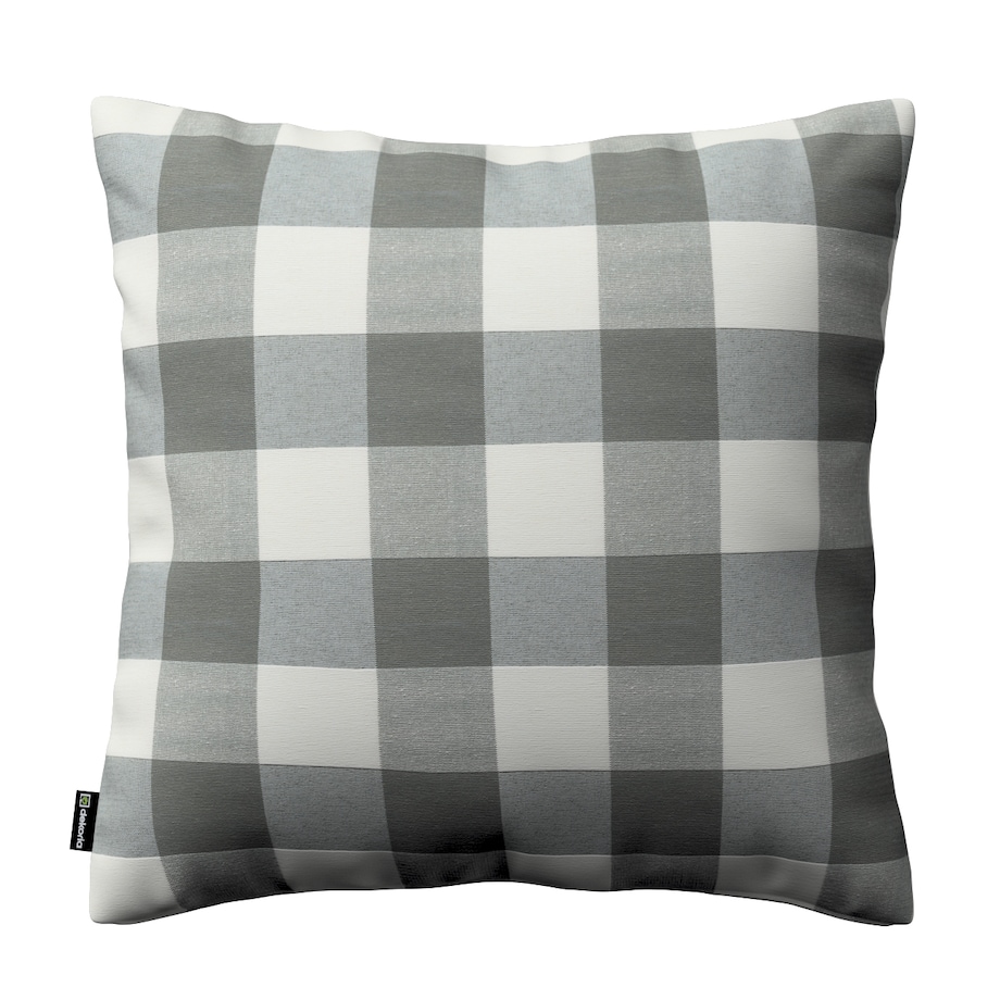 Poszewka Kinga na poduszkę 60x60 szaro-biała krata (5,5x5,5cm)