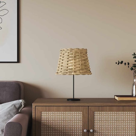 vidaXL Klosz do lampy, brązowy, Ø20x15 cm, wiklina