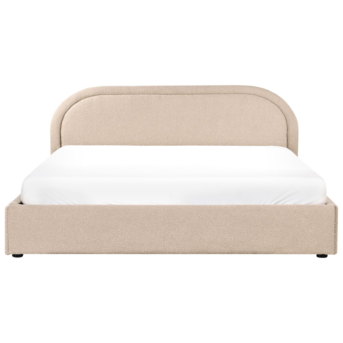Łóżko z pojemnikiem Boucle QUILLIEN 180 x 200 cm Beżowy