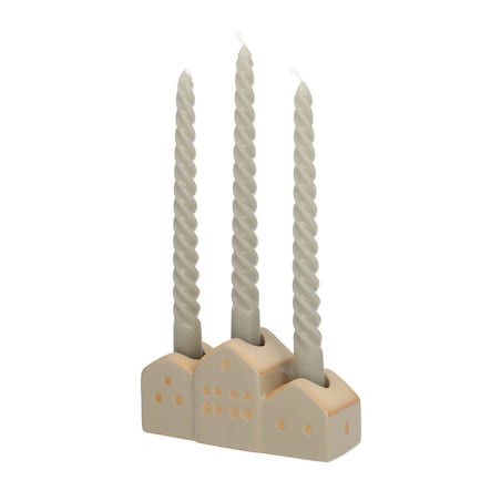 Świecznik Hauses 13x5x7cm beige, 13 x 5 x 7 cm
