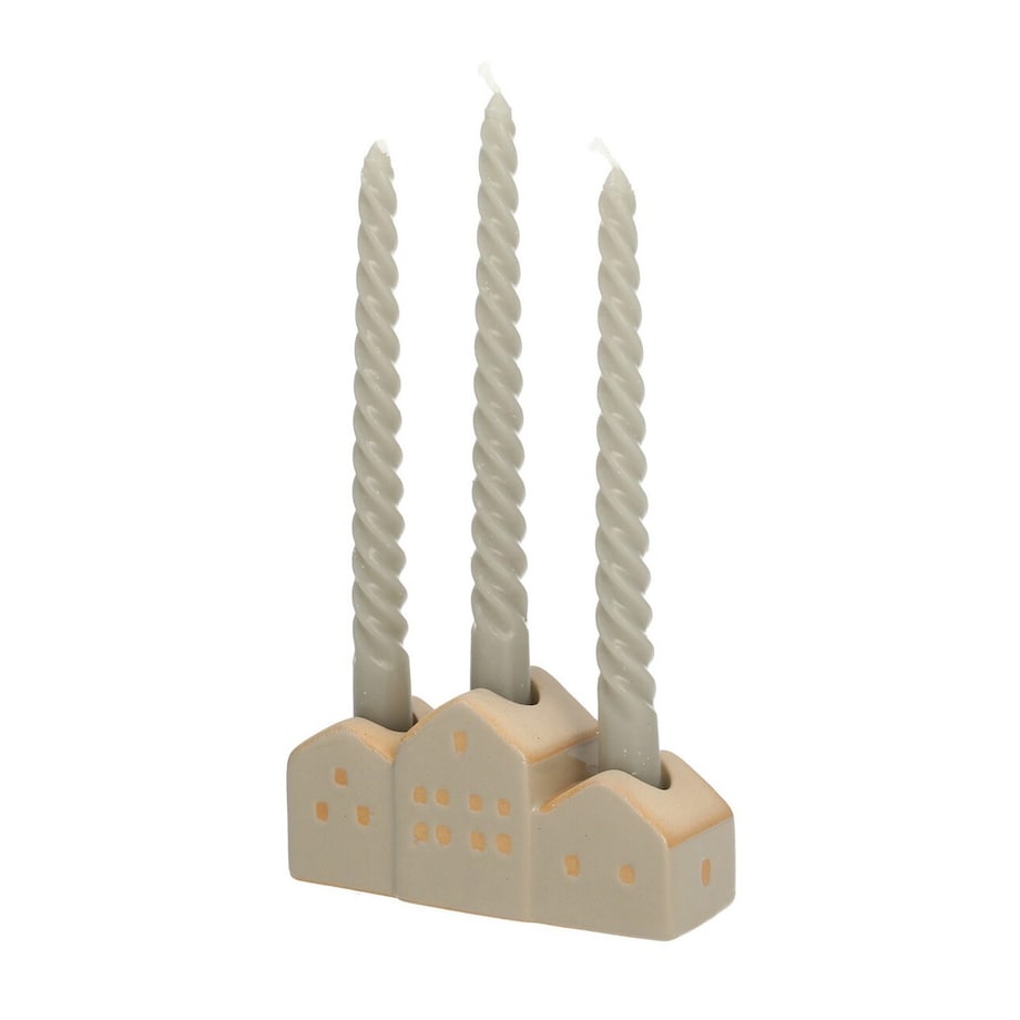 Świecznik Hauses 13x5x7cm beige, 13 x 5 x 7 cm