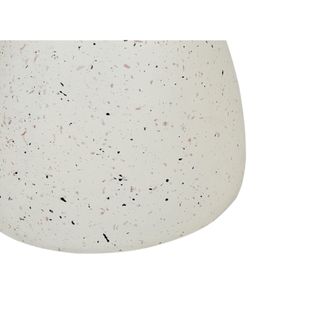 Stolik pomocniczy biały z efektem lastryko CAFFI