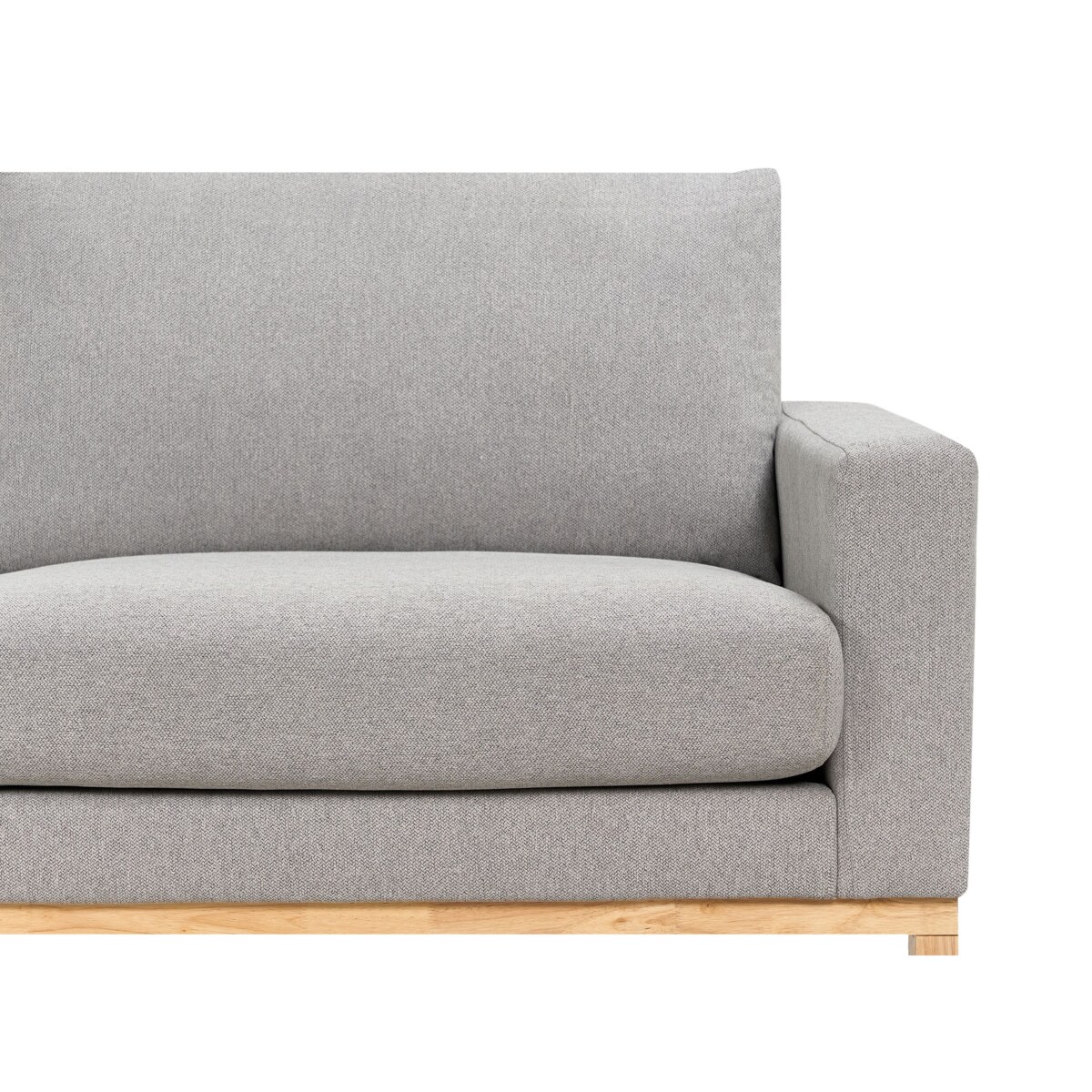 Sofa narożna prawostronna SIGGARD Szary Tkanina