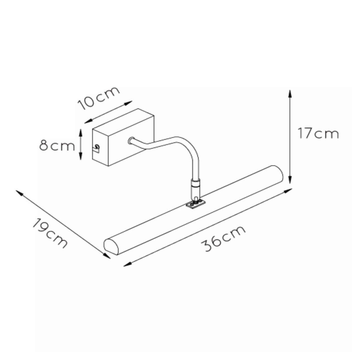Czarna lampa ścienna Vinz kinkiet nad lustro do przedpokoju