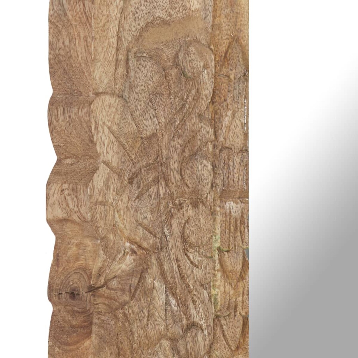vidaXL Lustro w ramie z litego drewna mango, 50 x 50 cm
