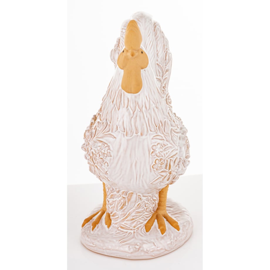 Dekoracja - kogut 28,5x12,5x23 cm CAZZO-2 biały