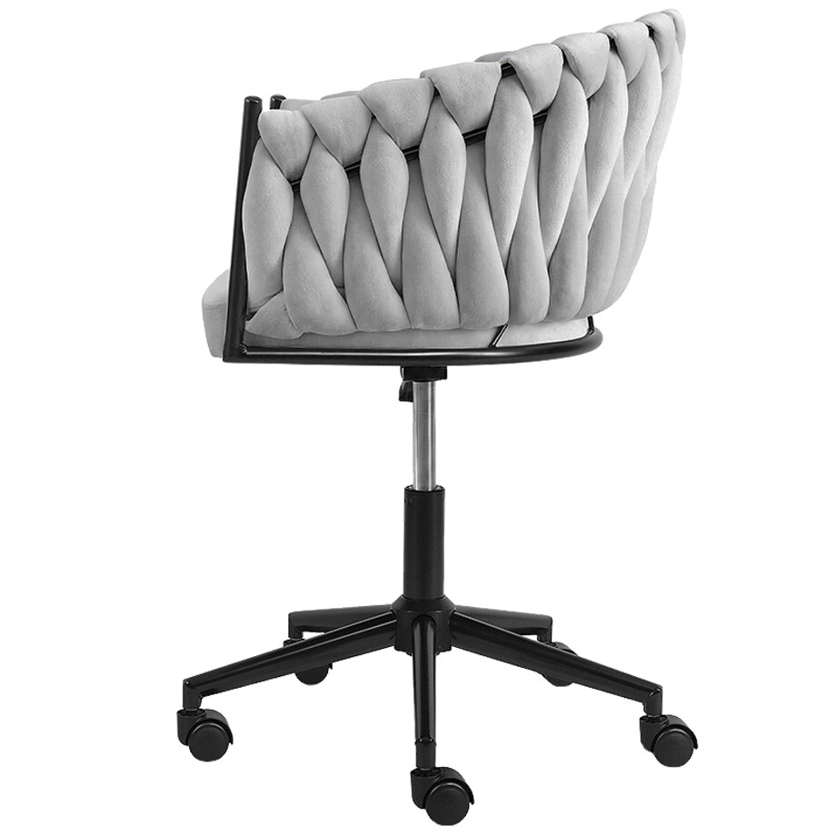 Fotel biurowy obrotowy krzesło biurowe wygodne do biurka regulowany szare
