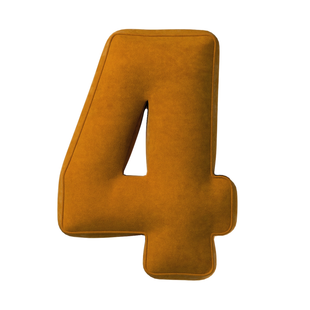 Poduszka Cyferka 4, miodowy, 28 x 40 cm, Posh Velvet