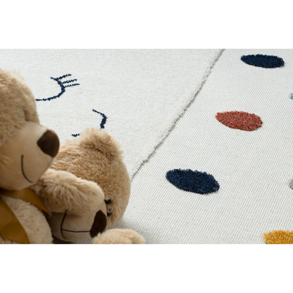 Dywan YOYO GD63 biały / granatowy - Chmurka, 160x220 cm