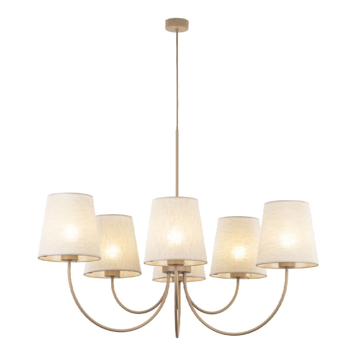 Żyrandol TK Lighting CANDI SABIA 11072 beżowy 6xE27 regulowana wysokość do salonu jadalni sypialni