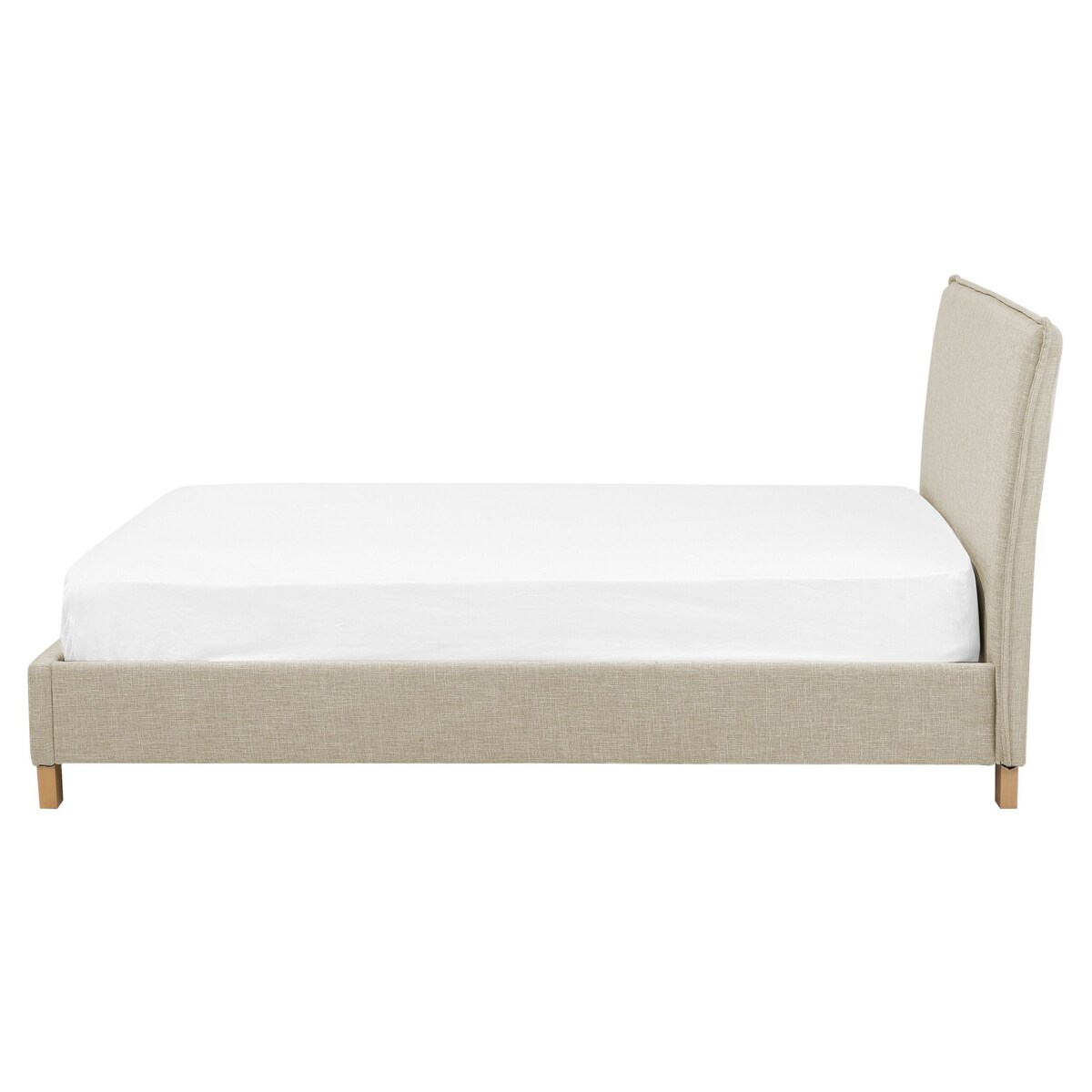 Łóżko tapicerowane 160 x 200 cm beżowe SENNEZ