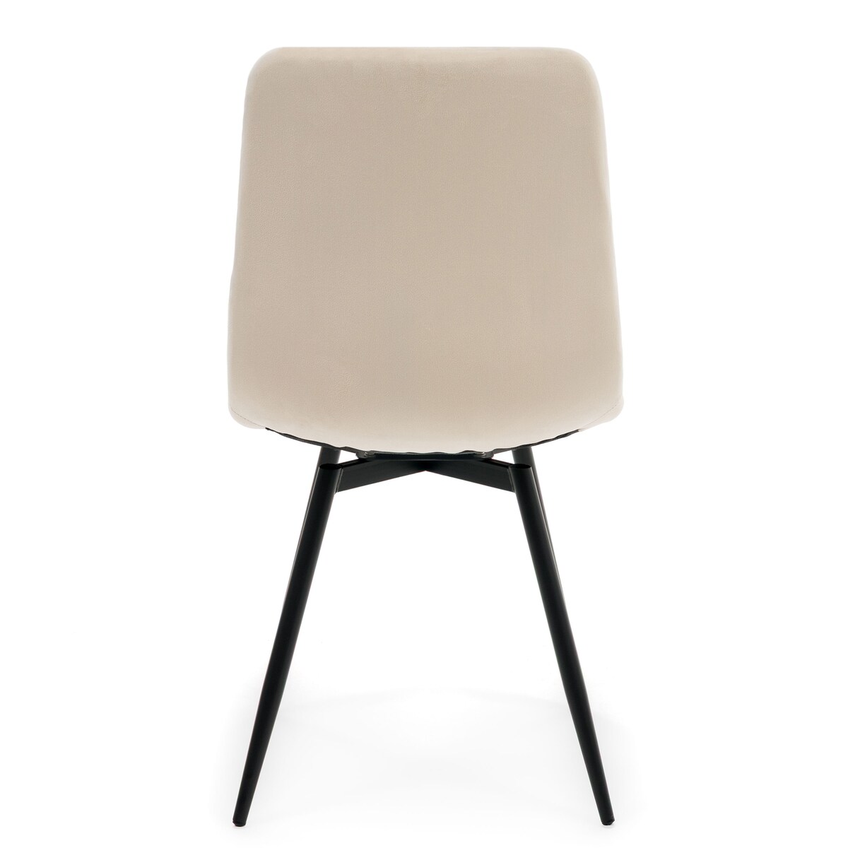 Krzesło tapicerowane obrotowe do salonu ARCO beżowy welur