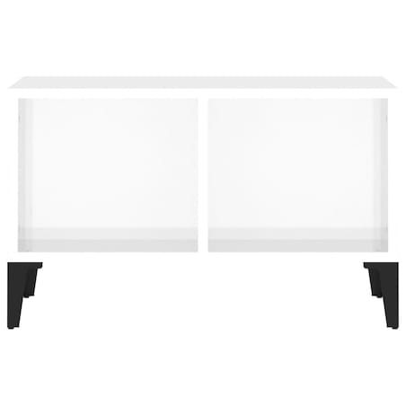 vidaXL Stolik kawowy, biały o wysokim połysku, 60x50x36,5 cm