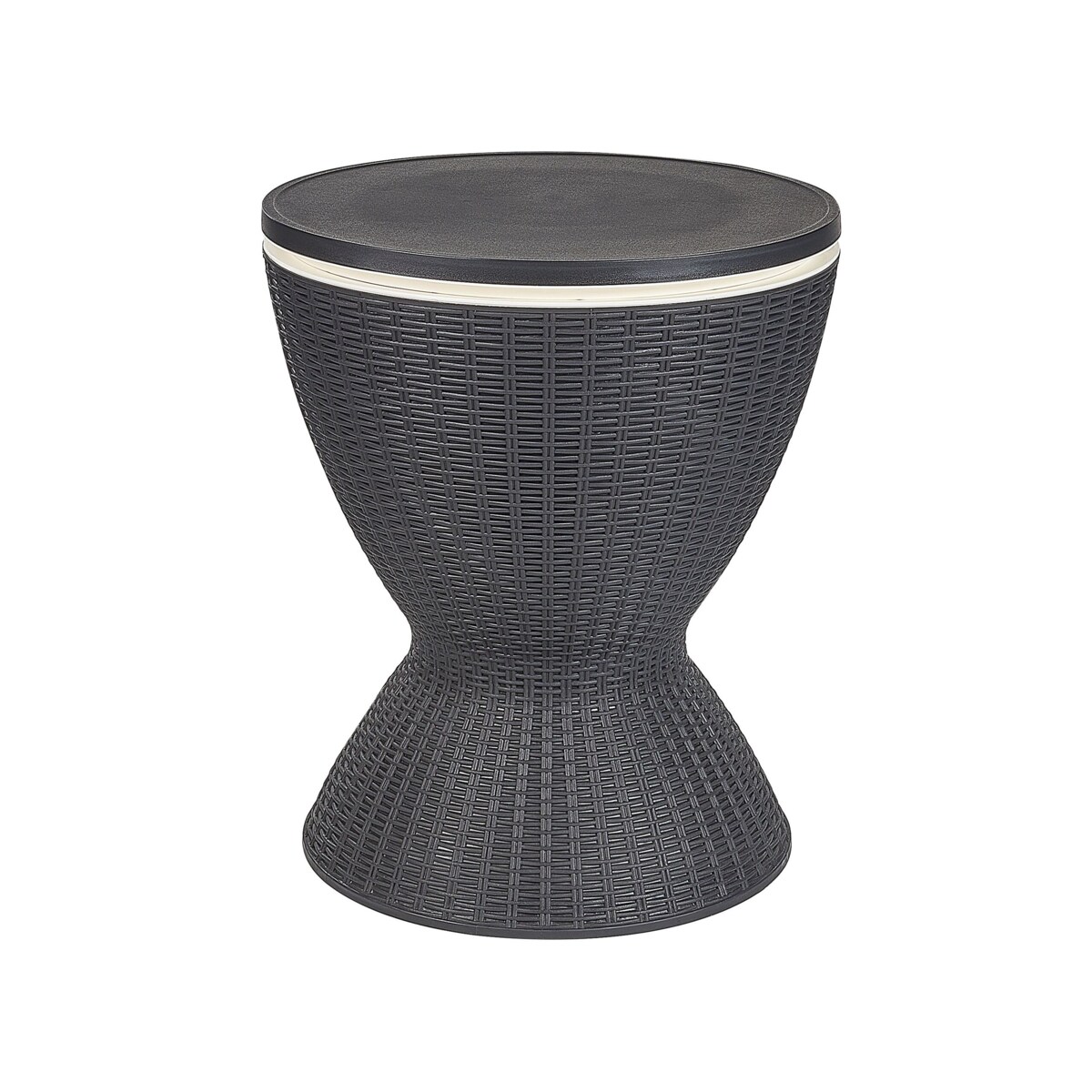 Okrągły stolik/ barek ogrodowy z funkcją chłodzenia 48 cm czarny AISA