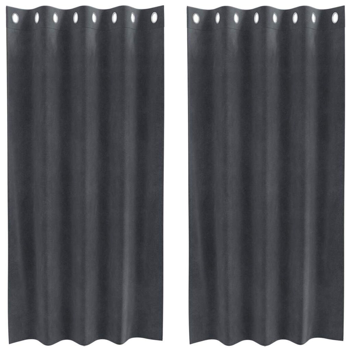 vidaXL Zasłony z zasłonami 2 pcs Jasnoszary 140 x 175 cm Aksamit