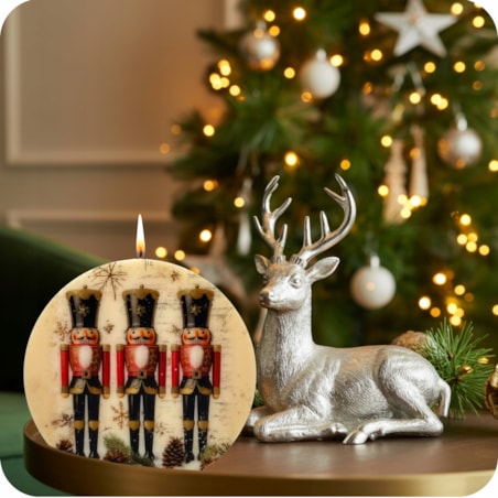 Dziadek do Orzechów Prezent na Święta Świeca Boże Narodzenie Handmade EKO