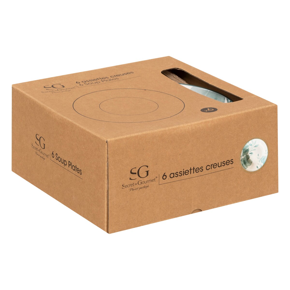 Talerze głębokie porcelanowe LILY, 6 sztuk x Ø 20 cm